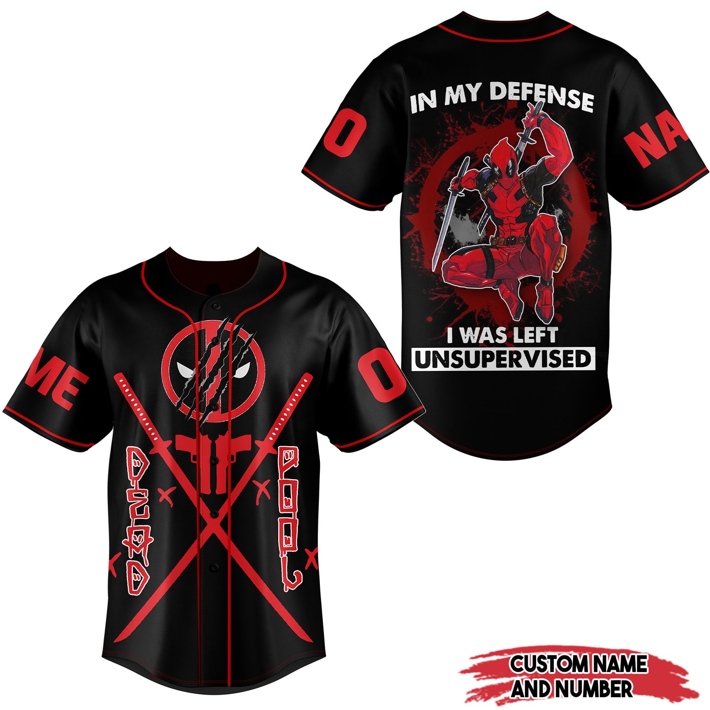 Comfimerch Deadpool In My Defense Baseball Jersey For Fans - Comfimerch