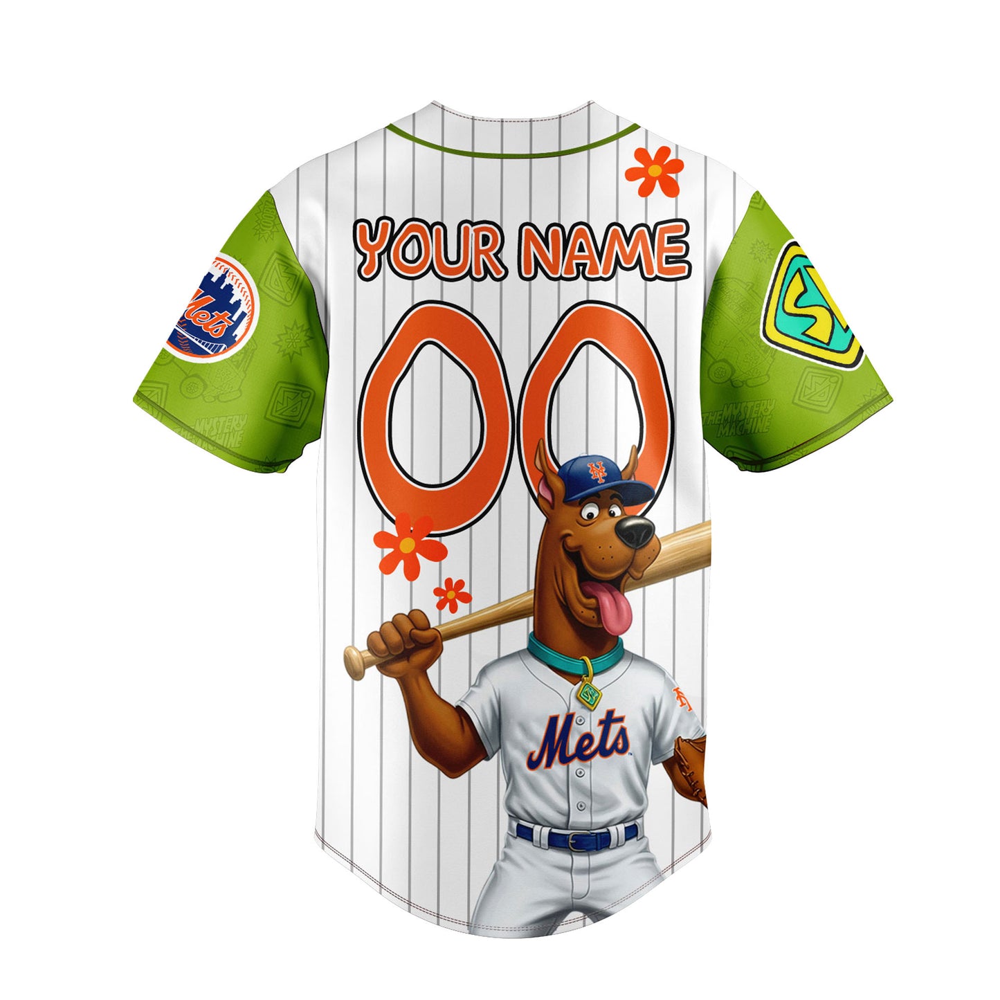Comfimerch New York Mets MLB x Scooby Doo Personalized Baseball Jersey For Fan - Comfimerch
